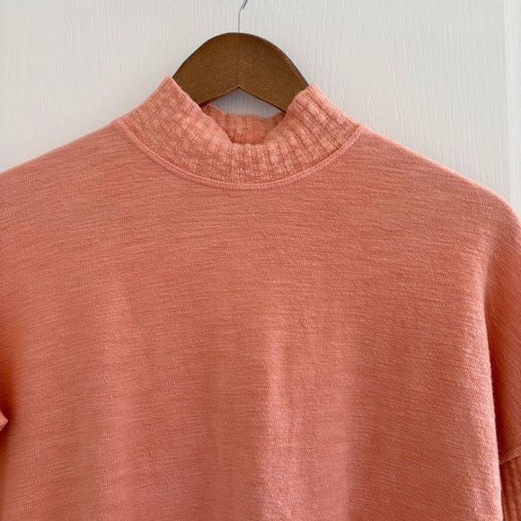 Anthropologie AMADI Sweater Francesca Mock Neck Peach - Picture 3 of 9